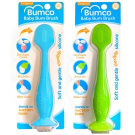 Bumco Diaper Cream Spatula (2-Pack) - BPA-Free Diaper Bag Essentials, Soft & Flexible Butt Spatula Baby, Mom-Invented Butt Paste Spatula, Diaper Cream Applicator, Bumco Baby Bum Brush, Diaper Spatula