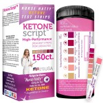 Nurse Hatty 150 - The ORIGINAL - PERFORMANCE-TESTED - USA-made Ketone Test Strip w Built-in Color Chart - Free Keto eBook & App - Urine Test for Ketogenic, Ketosis, Low Carb, Atkins & Paleo Diets - XL