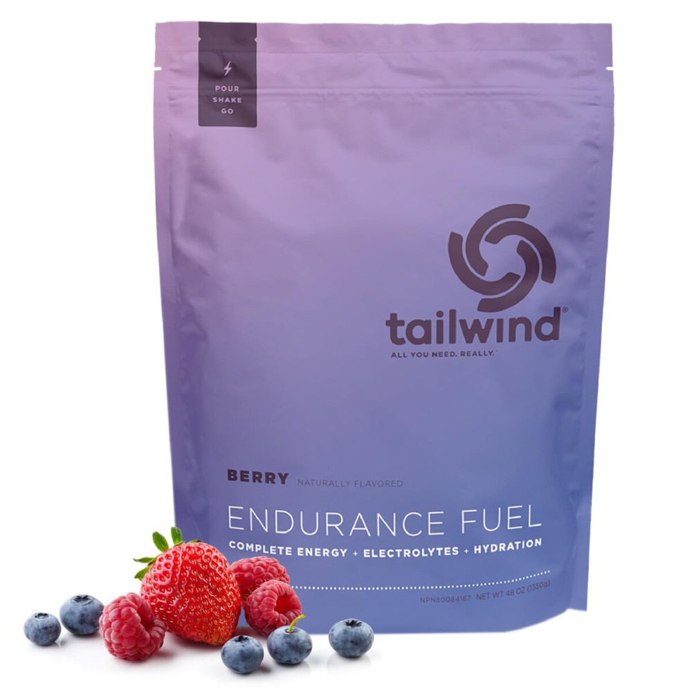 Tailwind Nutrition Endurance Fuel, Carbohydrate & Electrolyte Sports Drink Mix Powder, Gluten-Free, Vegan, Berry, 50 Servings