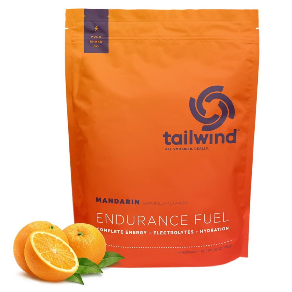 Tailwind Nutrition Endurance Fuel, Carbohydrate & Electrolyte Sports Drink Mix Powder, Gluten-Free, Vegan, Mandarin, 50 Servings