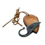 Toferner Celtic Pocket Knife, Hand Forged Fixed Blade Knives, Hardened Blade, Vintage Knife, Art Collection