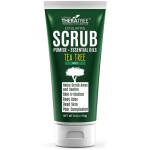 Tea Tree Oil Exfoliating Scrub with Bamboo Charcoal, Neem Oil & Natural Pumice by Oleavine TheraTree