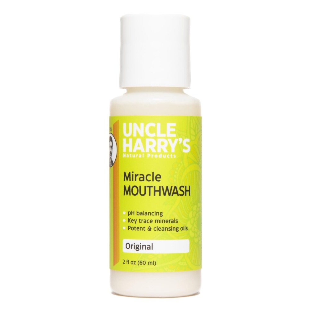 Uncle Harry\'s Natural Alkalizing Miracle Mouthwash | Adult & Kids Mouthwash for Bad Breath | pH Balanced Oral Care Mouth Wash & Mouth Rinse (2 fl oz)