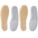 ABUSA Sheepskin Insoles Women\'s Premium Think Wool Fur Fleece Inserts Cozy & Fluffy 9X2