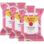 Burt\'s Bees Stocking Stuffers, Pink Grapefruit Face Wipes, for All Skin Types, Hydrating Makeup Remover & Facial Cleansing Towelettes, Skin Care Christmas Gifts, 30 Ct. (3-Pack)
