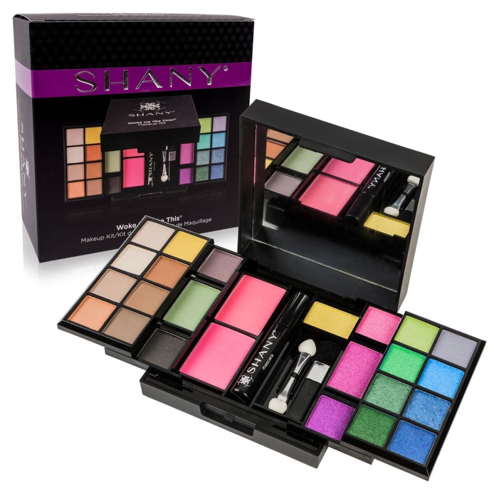 SHANY \'Woke Up Like This\' Makeup Kit - Eye Shadows, Blushes, Mascara, and Applicators