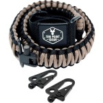 Ten Point Gear - 2 Point Gun Sling 550 Rated Outdoor Paracord with Adjustable Swivels and Clips for Rifle, Shotgun, and Crossbow Perfect for Hunting, Shooting, Gun Safety - Black & Coyote Brown
