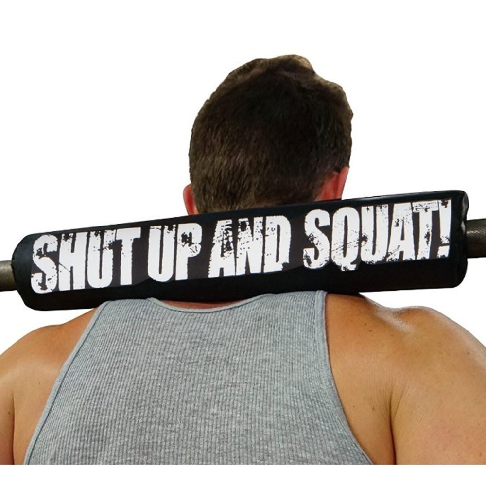 Dark Iron Fitness Barbell Pad - Shut Up and Squat - Extra Thick Padding for Weight Training, Squatting, Hip Thrusts Exercise Bar Protection & Support