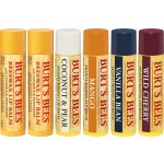 Burt\'s Bees 100% Natural Moisturizing Lip Balm, Multipack - Original Beeswax, Coconut & Pear, Vanilla Bean, Mango & Wild Cherry with Beeswax & Fruit Extracts - 6 Tubes