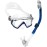 Cressi Pano 3 & Supernova Dry Mask & Snorkel Kits, Clear/Cobalt