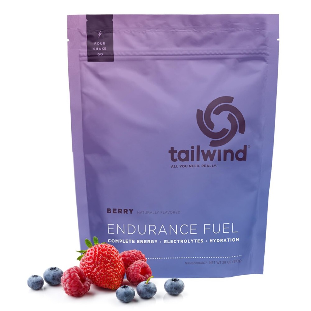 Tailwind Nutrition Endurance Fuel, Carbohydrate & Electrolyte Sports Drink Mix Powder, Gluten-Free, Vegan, Berry, 30 Servings