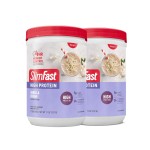 SlimFast Advanced Nutrition High Protein Meal Replacement Smoothie Mix, Vanilla Cream, Weight Loss Powder, 20g of Protein, 12 Servings (Pack of 2) (Packaging May Vary)