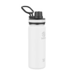 Takeya Originals 18 oz Vacuum Insulated Stainless Steel Water Bottle with Spout Lid, White