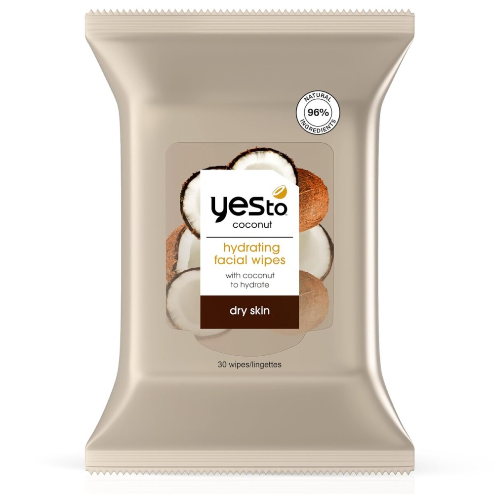 Yes To Coconut Cleansing Wipes, Brown, 30 Count