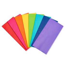 American Greetings Rainbow Tissue Paper, 40 Sheets (8 colors, 20 in. x 20 in.) for Birthdays, All Occasions, Gift Bags and Boxes, Gift Wrap, Crafts, Paper Flowers, Pom Poms, and More
