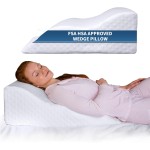Fsa Eligible Wedge Pillow for Sleeping -Post Surgery Pillow -Unique Curved Design -Memory Foam- Incline Pillow for Elevation,Pregnancy,Reading,Back & Knee Support,Breathing -,Washable Cover