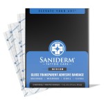 Saniderm Tattoo Aftercare Bandage 3 Sheets (Medium Pack, 6 in x 8 in) - Convenient, Faster Tattoo Healing and Protection - Sterile, Waterproof, and Latex-Free