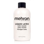 Mehron Makeup Liquid Latex | SFX Makeup | Halloween | Latex Glue for Skin | Prosthetic Glue 9 fl oz (266 ml) (Clear Flesh)