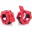 Greententljs Olympic Barbell Weight Clamps 2 Inch Clips Quick Release Locking 2 Pro Olympic Bars Deadlifts Weights Plates for Squats Weightlifting Fitness Body-Solid (Red, 1 Pair Set)