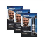 Blackbeard for Men Instant Beard Color - All Day Beard, Mustache, Eyebrow, and Sideburns Color - Temporary, Hypoallergenic Beard Dye Alternative - Up to 45 applications - Brown/Black, 3 Pack