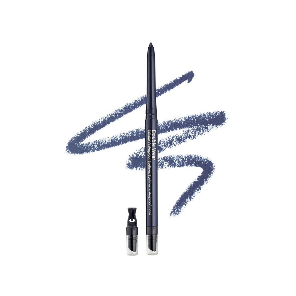 Este Lauder Double Wear Long-Lasting Infinite Waterproof Eyeliner Pencil | Includes Built-In Sharpener, 04 Indigo