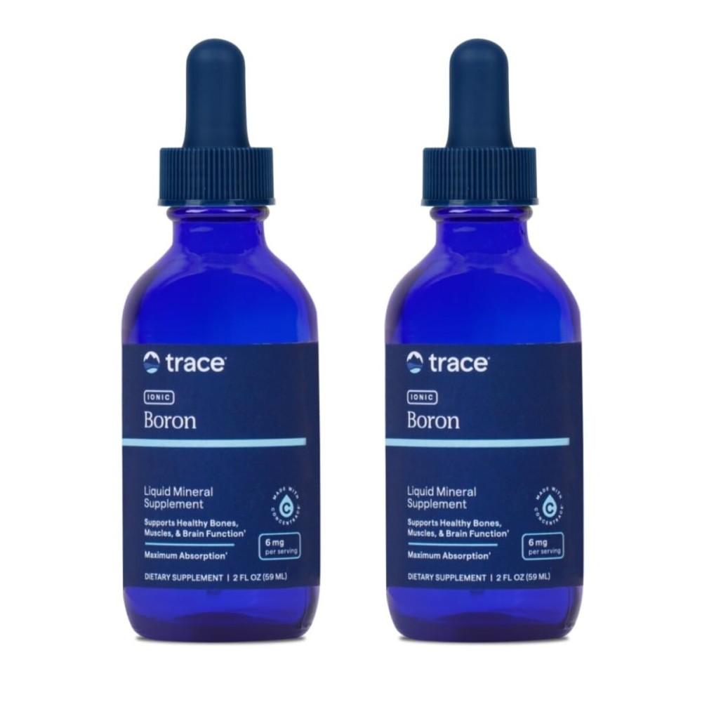 Trace Minerals Ionic Boron - Liquid Ionic Boron Supplement for Daily Health Support - Bone, Muscle & Connective Tissue Support - Healthy Mindset - Vegan & Gluten-Free - 2 fl oz (96 Servings, 2 Pack)