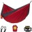Wise Owl Outfitters Hammock for Camping Double Hammocks Gear for The Outdoors Backpacking Survival or Travel - Portable Lightweight Parachute Nylon DO Red & Charcoal