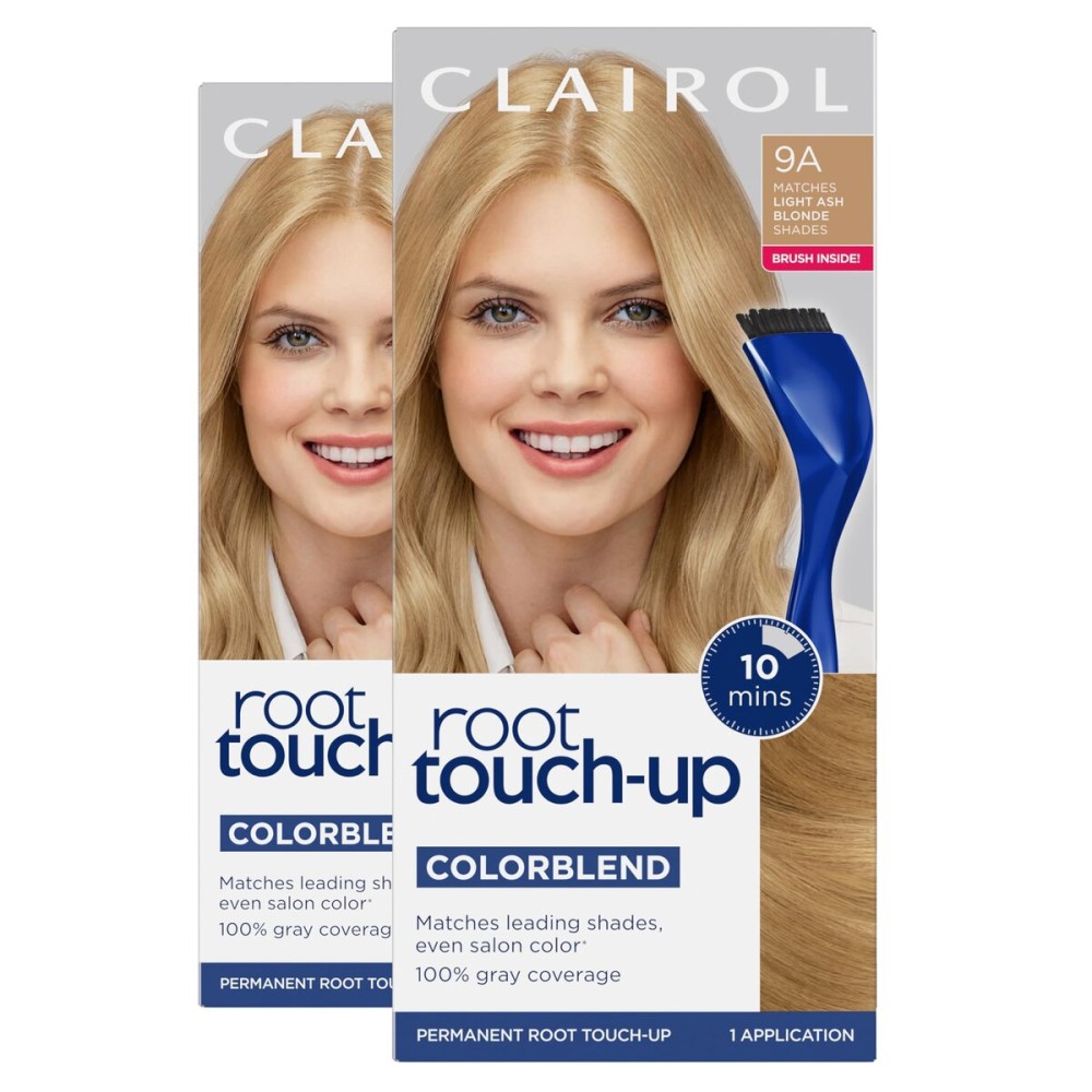 Clairol Root Touch-Up by Nice\'n Easy Permanent Hair Dye, 9A Light Ash Blonde Hair Color, Pack of 2