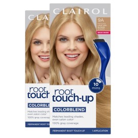 Clairol Root Touch-Up by Nice\'n Easy Permanent Hair Dye, 9A Light Ash Blonde Hair Color, Pack of 2