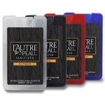 Antibacterial Travel Hand Sanitizer Spray with Aloe Vera by LAUTRE PEAU - Unique Flat Credit Card Shape - Citrus Scented Mini Pocket Size (4 Pack - 20ML, Frost,Black,Red,Blue)
