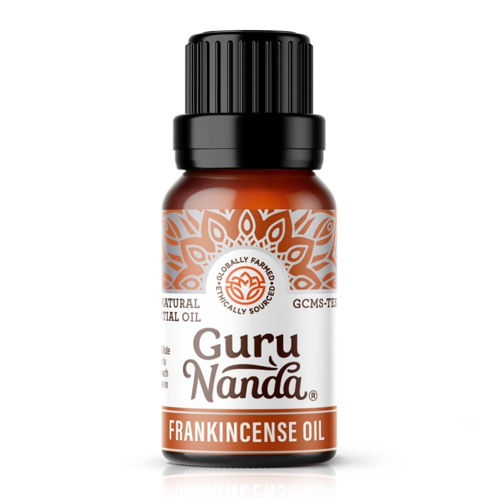 GuruNanda Frankincense Essential Oil, 100% Pure, Natural and Undiluted Diffuser Oil for Aromatherapy, Massages & DIY Recipies, Promotes Comfort & Supports Radiant-looking Skin (0.5 fl Oz)