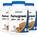 Nutricost Fenugreek Seed 1350mg, 240 Capsules (3 Bottles) - Gluten Free, Non-GMO