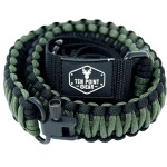 Ten Point Gear - 2 Point Gun Sling 550 Rated Outdoor Paracord with Adjustable Swivels and Clips for Rifle, Shotgun, and Crossbow Perfect for Hunting, Shooting, Gun Safety - Black & Olive Drab Green