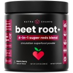 NutraChamps Beet Root Powder Circulation Supplement, Superfood Powder Nitric Oxide with Beetroot Juice, Super Reds & Grape Seed Extract, No Sugar Beet Supplement - 8.74 Oz