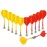 Yalis Magnetic Darts 12 Packs, Replacement Dart for Magnet Dartboard, Safety Plastic Darts for Target Game, Red and Yellow