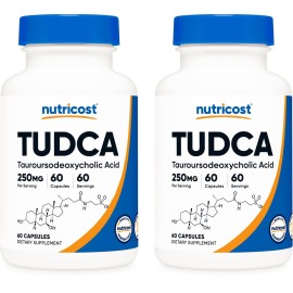 Nutricost Tudca 250mg, 60 Capsules (2 Bottles)