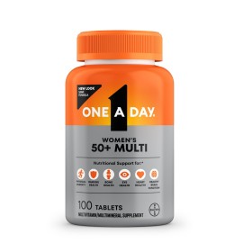 One A Day Multivitamin for Women 50 and Over Tablets, Womens Multivitamin 50 plus with Vitamins D, C, E, Zinc & Biotin, Daily Vitamins for Woman 50+, 100 Ct (Packaging May Vary)