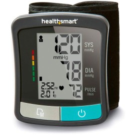 HealthSmart Digital Standard Blood Pressure Monitor with Automatic Cuff That Displays Pulse Rate and Irregular Heartbeat, Stores up to 120 Readings for 2 Users