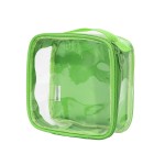 EzPacking Clear TSA Approved 3-1-1 Travel Toiletry Bag for Carry On/Quart Size Transparent Liquids Pouch for Airport Security/Reusable See Through Vinyl & PVC Plastic Organizer Men Women (Green)
