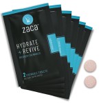 Zaca Recovery Chewable Supplement | Hydrate + Revive | Party, Travel, Exercise & Altitude | Sugar Free & Gluten Free | Mixed Berry, 6 Packets = 12 Tablets