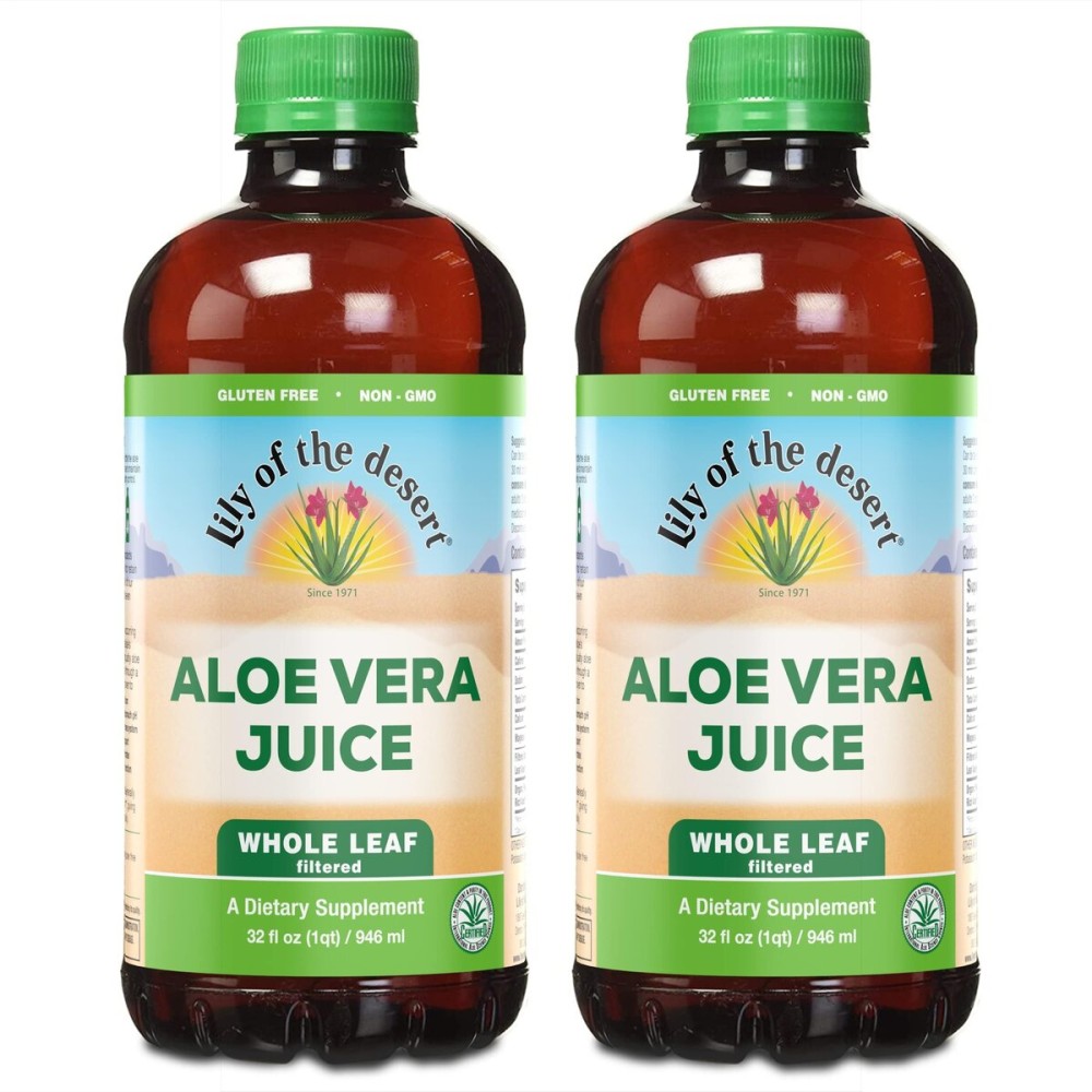 Lily of The Desert Aloe Vera Supplement, Whole Leaf, 2 Count, 32 Fl Oz