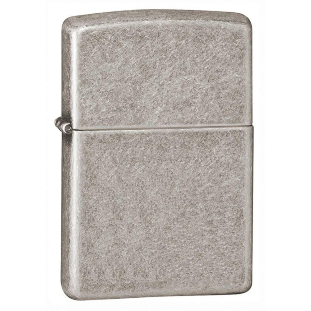 Zippo Armor Pocket Lighter, Antique Silver Plate