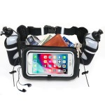 No.1 Hydration Belt by Runtasty - Premium Running Fuel Belt w/2 BPA-Free 10 oz Water Bottles, Tilt-Up Pocket w/Touchscreen-Ready Cover - Fits All iPhones, Runners Ebook & No-Bounce Design