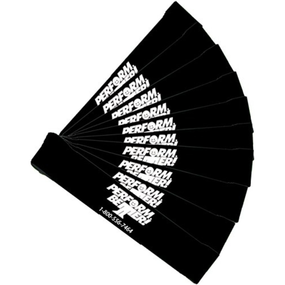 Perform Better Exercise Mini Band, Black-Extra Heavy - Set of 10 (Exercise Guide Included) (6543-pack)