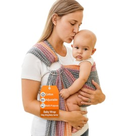 Hip Baby Wrap - Baby Wraps Carrier for Infants and Toddlers - Soft, Durable Cotton Toddler Sling Carrier for Babies 8-35 lbs - Comfortable, Versatile for Nursing, Baby Shower Gifts - Rainbow Honeycomb