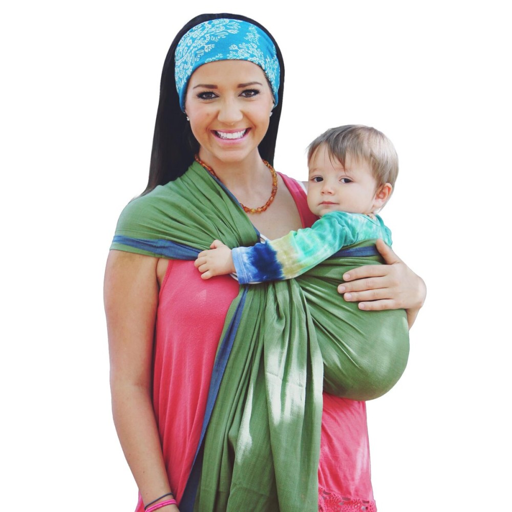 Hip Baby Wrap - Baby Wraps Carrier for Infants and Toddlers - Soft, Durable Cotton Toddler Sling Carrier for Babies 8-35 lbs - Comfortable, Versatile for Nursing, Baby Shower Gifts - Fern