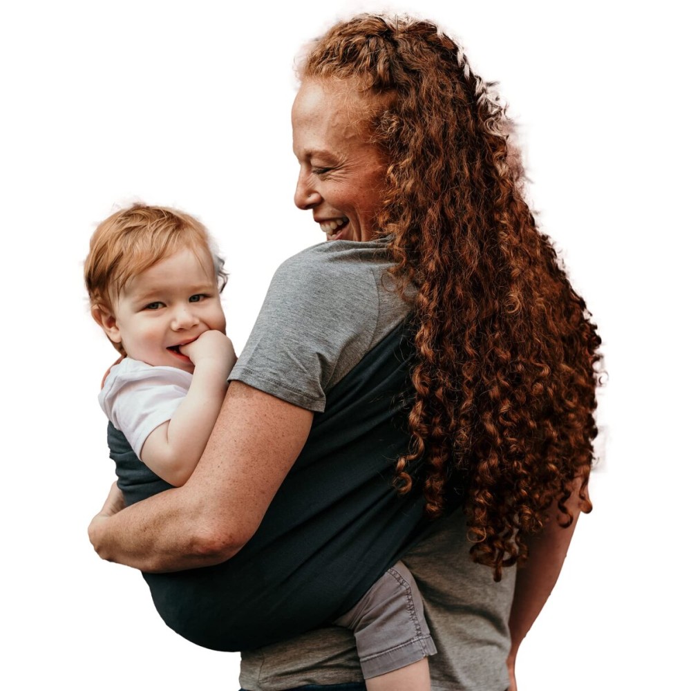 Hip Baby Wrap - Baby Wraps Carrier for Infants and Toddlers - Soft, Durable Cotton Toddler Sling Carrier for Babies 8-35 lbs - Comfortable, Versatile for Nursing, Baby Shower Gifts - Stone