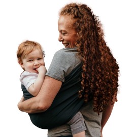 Hip Baby Wrap - Baby Wraps Carrier for Infants and Toddlers - Soft, Durable Cotton Toddler Sling Carrier for Babies 8-35 lbs - Comfortable, Versatile for Nursing, Baby Shower Gifts - Stone