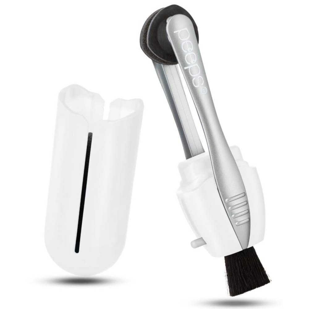 CarbonKlean Peeps Eyeglass Lens Cleaner - Efficient and Durable Carbon Microfiber Technology - Exclusively Used by NASA - 500 Uses (Injected White)