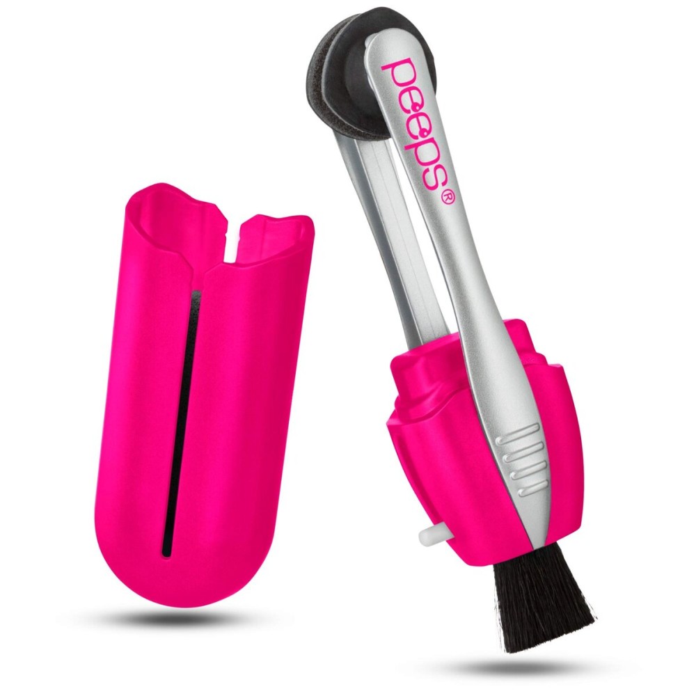 CarbonKlean Peeps Eyeglass Lens Cleaner - Efficient and Durable Carbon Microfiber Technology - Exclusively Used by NASA - 500 Uses (Injected Pink)